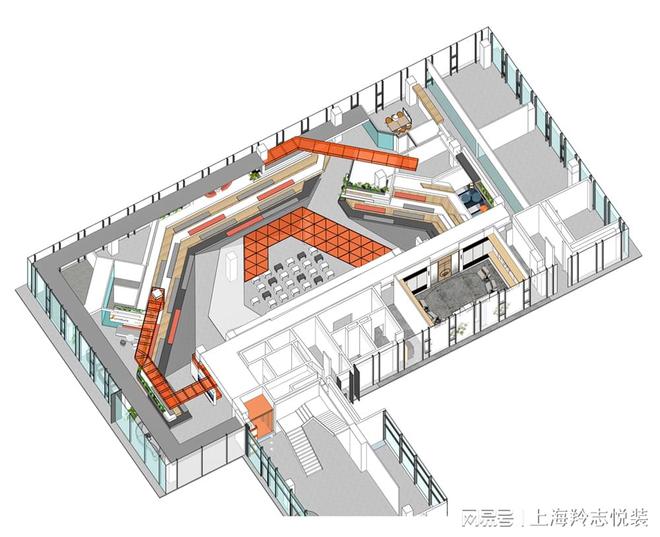 200平米办公室装修设计：打造舒适简约空间(图5)